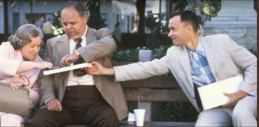A still from the movie Forrest Gump. Credit: Twitter/ @ForrestGumpFilm