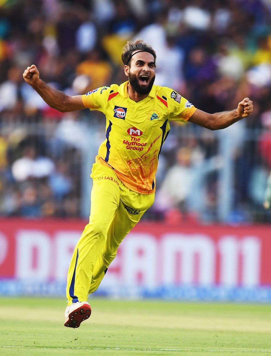 RUNNING AMOCK: Chennai Super Kings' Imran Tahir celebrates after dismissing Kolkata Knight Riders' Chris Lynn on Sunday. AFP