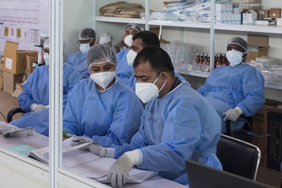 Hundreds of healthcare workers have been infected. AFP File