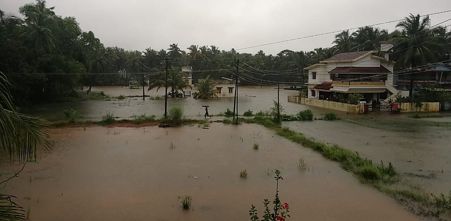 Udupi and other coastal districts have received very heavy rainfall over the past two days. Credit: DH Photo