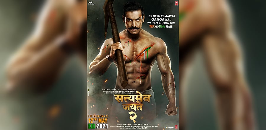 John Abraham in 'Satyameva Jayate 2'. Credit: Twitter/@taran_adarsh