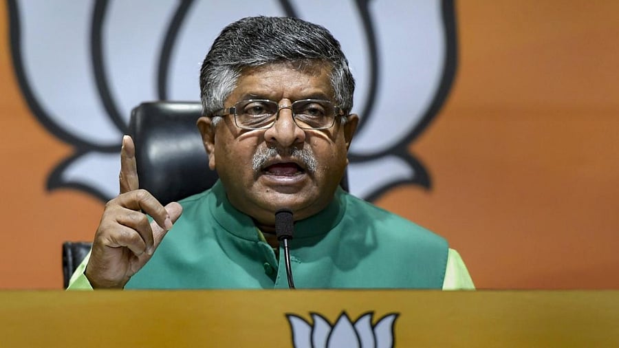 Ravi Shankar Prasad. Credit: PTI.