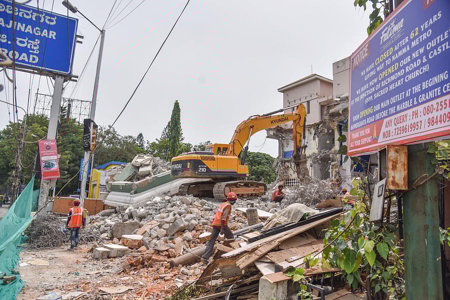 The BMRCL acquired Fatima Bakery and other properties for Vellara and Langford metro stations under Reach 5. DH FILE PHOTO