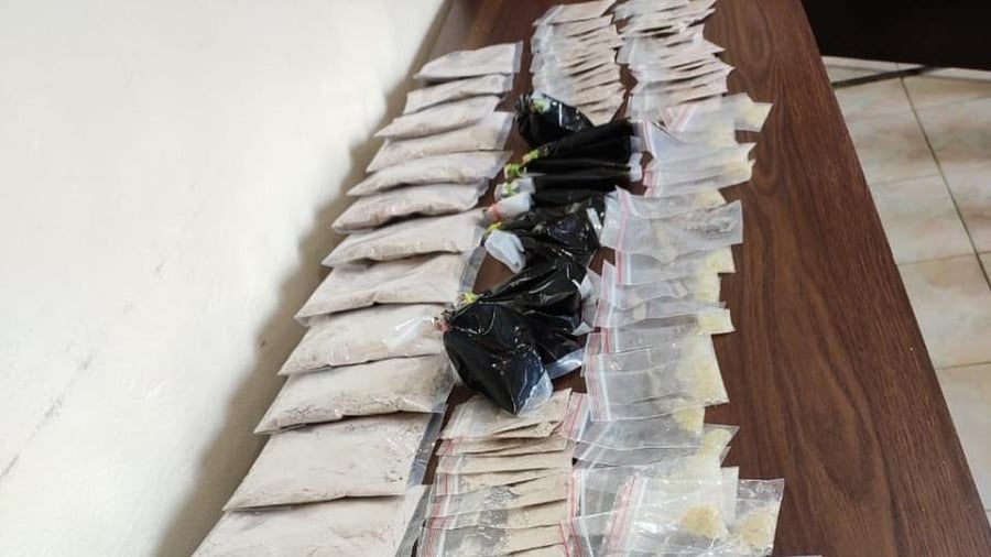 The contraband seized from the suspects. 