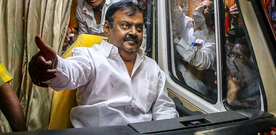 DMDK Chief Vijayakanth. Credit: PTI Photo