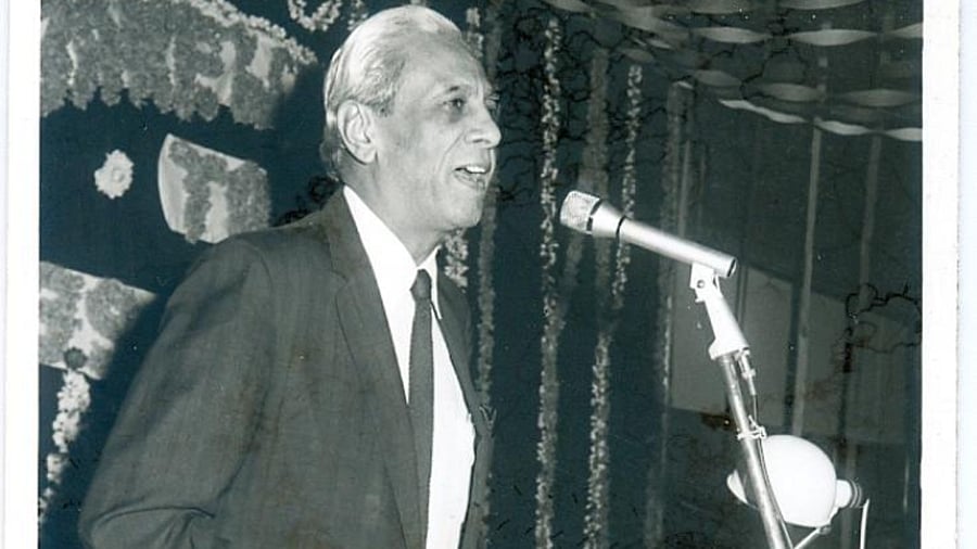 Prof Satish Dhawan at his farewell function.