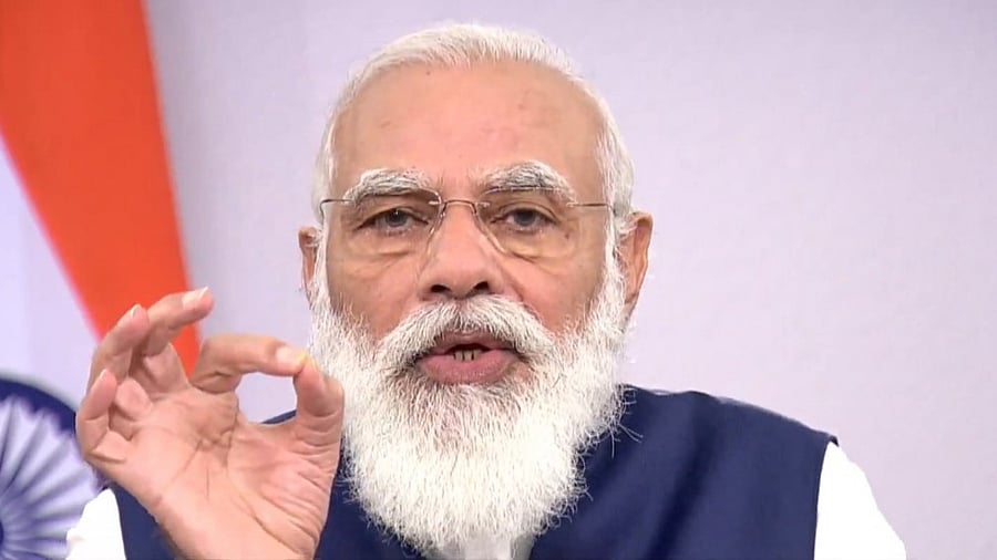 Modi said in August that India was ready to mass produce Covid-19 vaccines when scientists gave the go-ahead. Photo credit: Twitter/BJP4India.