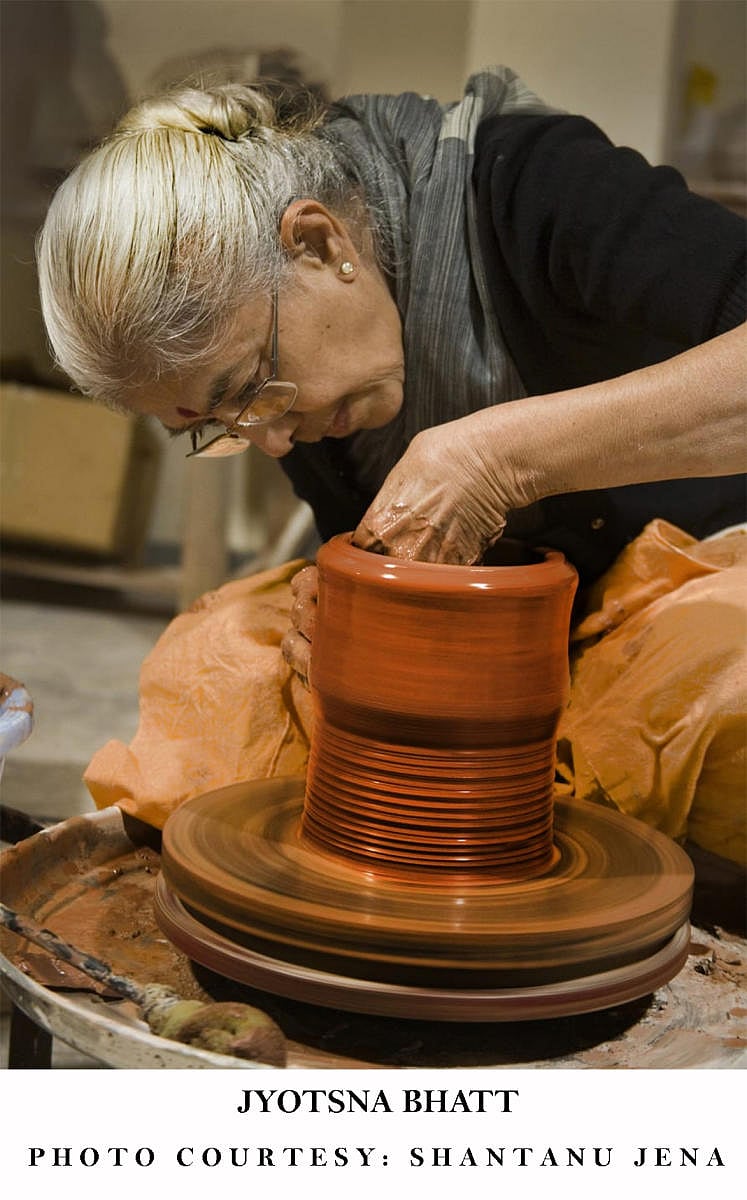 Jyotsna Bhatt at work. Pic courtesy: Shantanu Jena