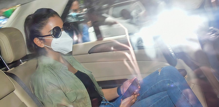 Actor Rakul Preet Singh arrives at NCB. Credit: PTI Photo