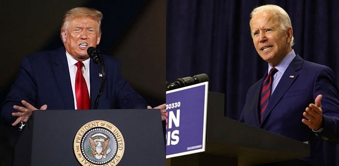 US president Donald Trump and US Democratic presidential nominee Joe Biden. Credit: AFP Photo