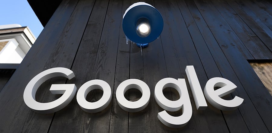 The photo a Google logo. Credit: AFP Photo