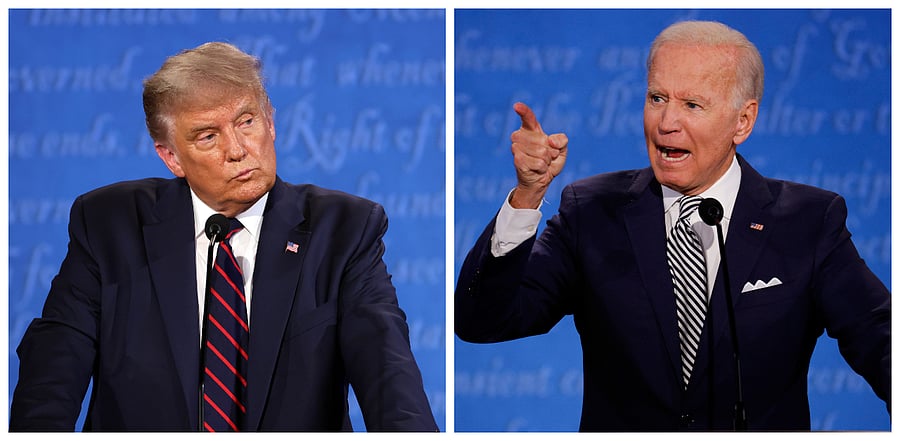 Former Vice President Joe Biden in debate with President Donald Trump. Credit: AFP and Reuters Photo