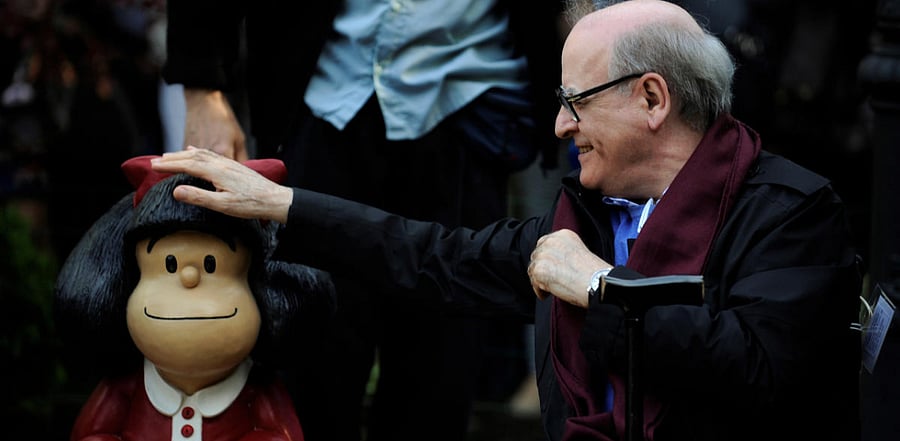 Joaquín Salvador Lavado, better known as Quino, recently suffered a stroke and, despite the fact that doctors managed to temporarily stabilize him, his condition worsened. Credit: Reuters Photo
