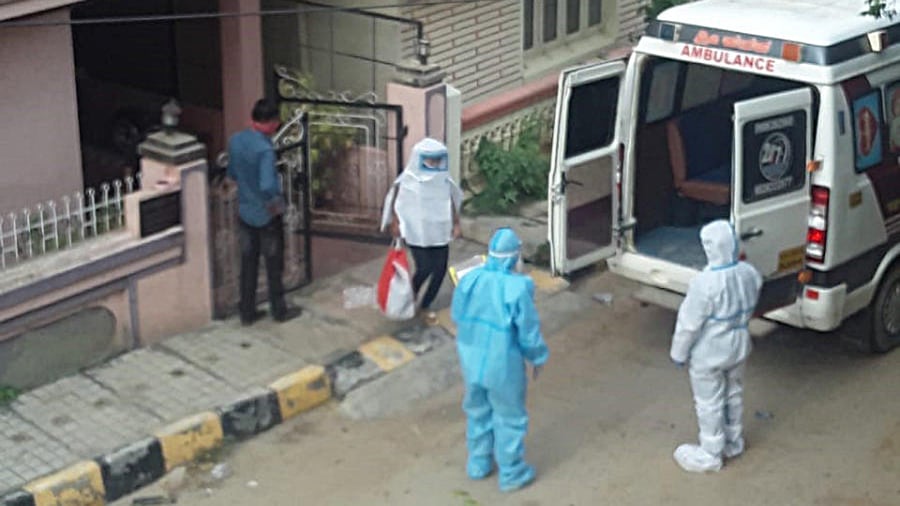 The 28-year-old 'Covid-19 patient' had gone missing after getting into an ambulance in Bommanhalli. Credits: DH Photo