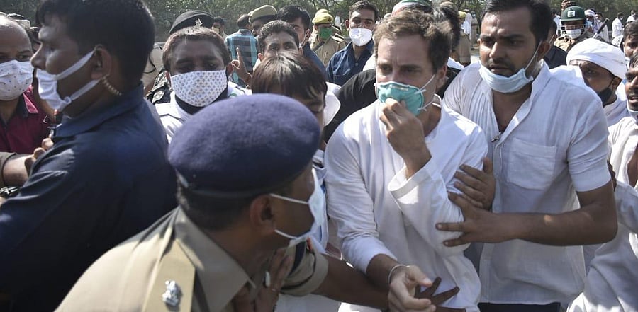 “I want to meet the family. I can tell you nobody can stop me. Meeting the family is no crime,” Rahul told the media on Yamuna Expressway. Credit: Special arrangement