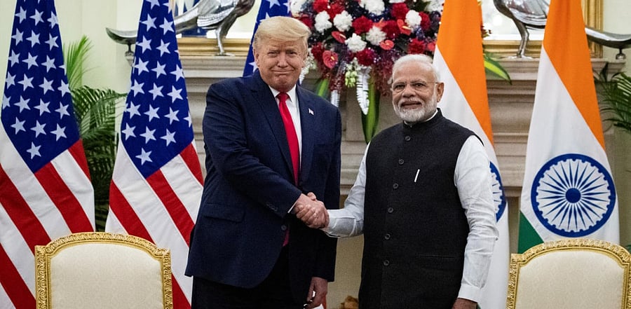 US President Donald Trump and Indian Prime Minister Narendra Modi. Credit: Reuters