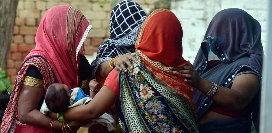 Family of Hathras Rape victim. Credit: PTI Photo