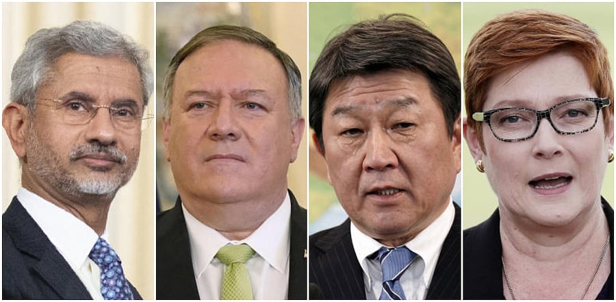 External Affairs Minister S Jaishankar will represent New Delhi in the meeting with the US Secretary of State Mike Pompeo, and Foreign Ministers of Japan and Australia, Toshimitsu Motegi and Maris Payne.