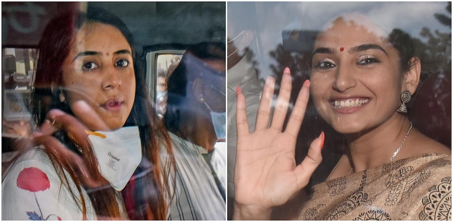 Sanjjanaa Galrani and Ragini Dwivedi are currently being probed as part of the investigation into the film industry’s alleged links to drug rackets. Credit: