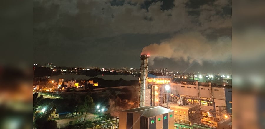 The plant that was initially generating power using diesel was later shut following court orders due to intense pollution. Credit: DH Photo