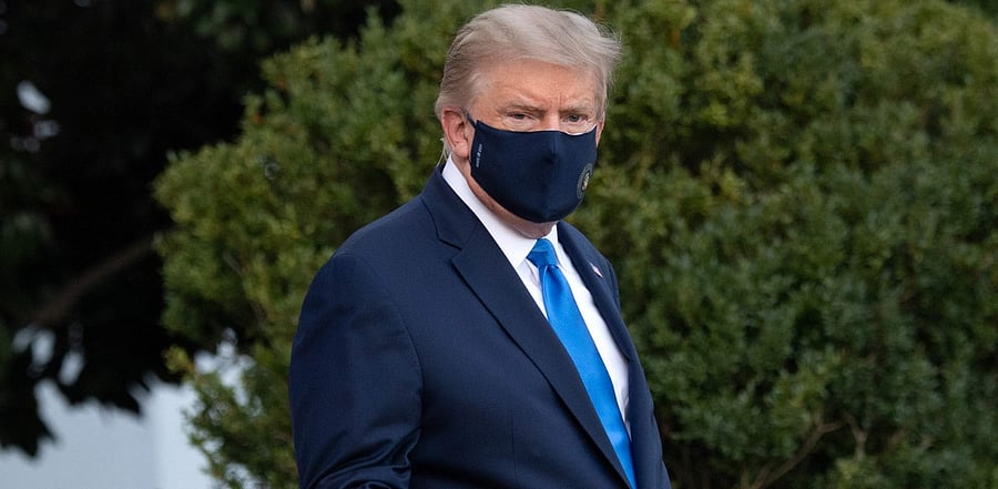 US President Donald Trump, who is being treated for the coronavirus disease in a military hospital outside Washington. Credit: AFP Photo