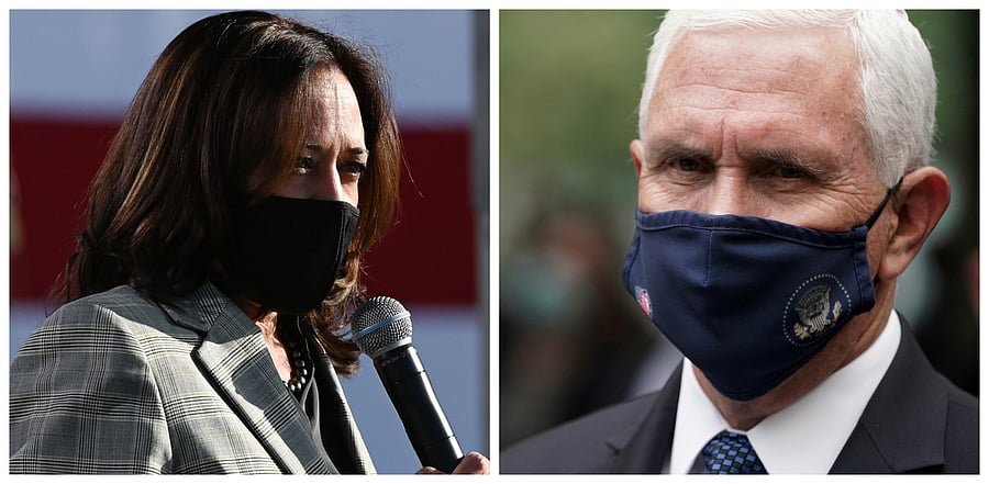 Senator Kamala Harris and Vice President Mike Pence. Credit: AFP/Reuters