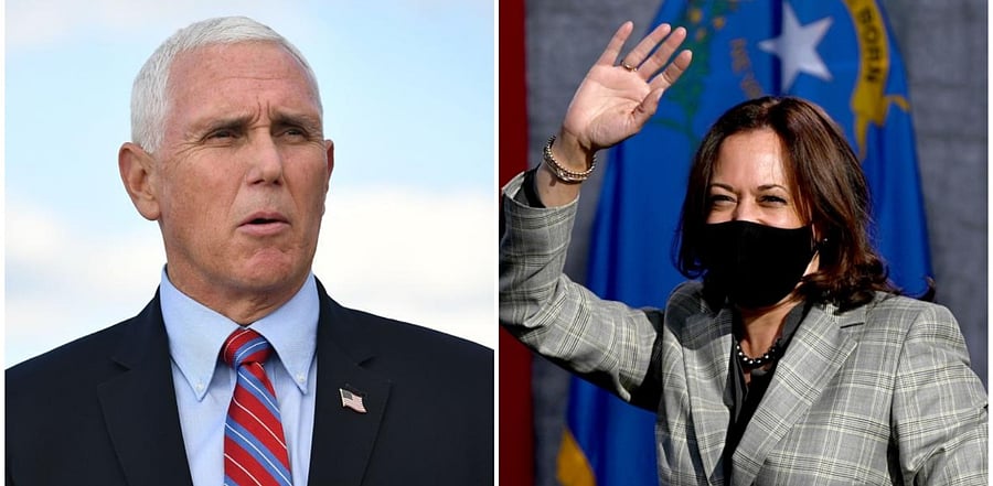 US Vice President Mike Pence and Kamala Harris. Credit: AFP, Reuters