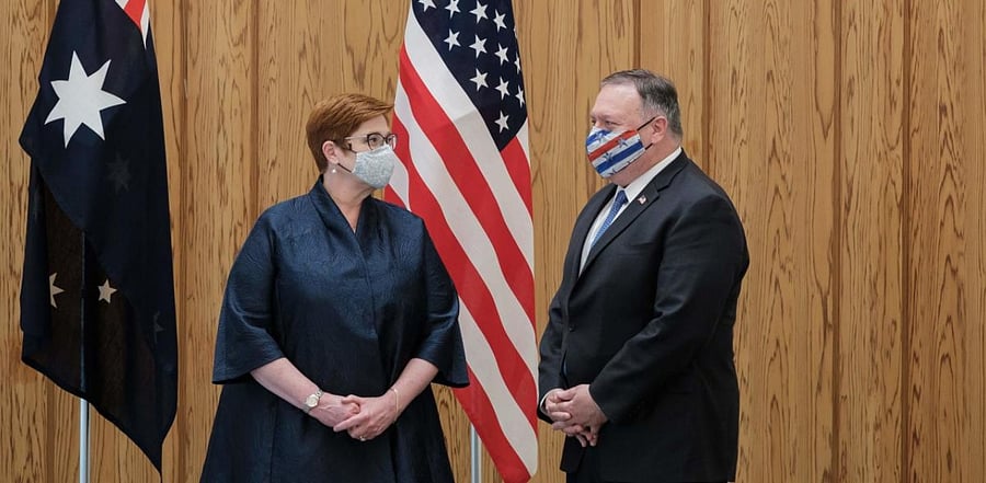 US Secretary of State Mike Pompeo and Australian counterpart, Marise Payne. Credit: AFP Photo