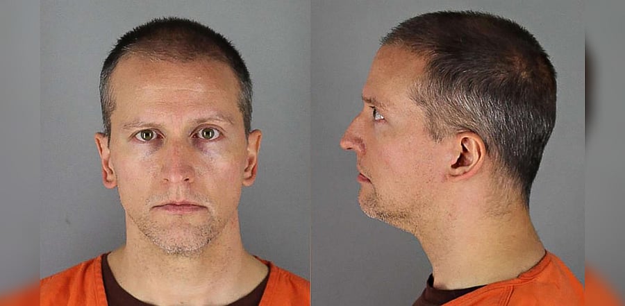 This file handout photo provided by the Hennepin County Jail and received by AFP on May 31, 2020 shows Derek Chauvin booking photos face and profile. Credit: AFP Photo
