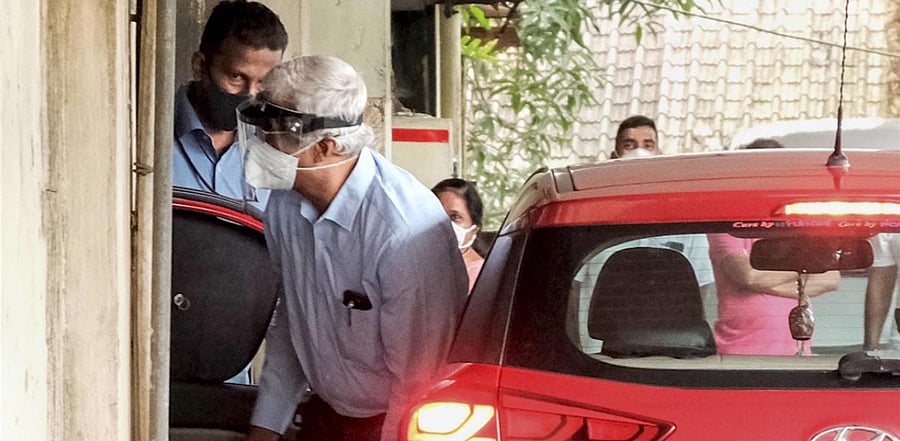 Former principal secretary to Kerala chief minister M Sivasankar arrives at custom's office for questioning in connection to the Kerala gold smuggling case, in Kochi. Credit: PTI Photo