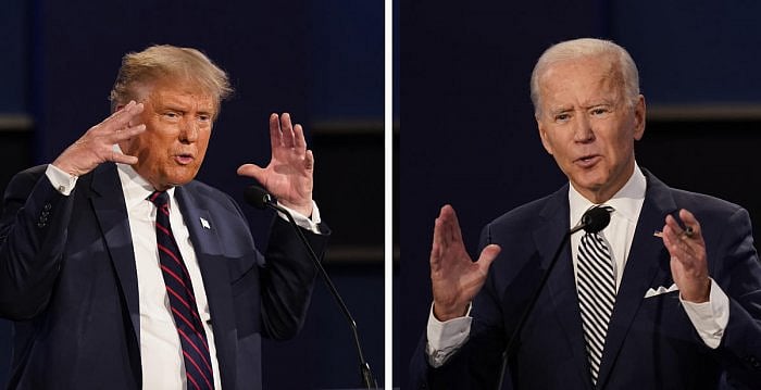 With Biden surging in opinion polls and able to travel -- Arizona being his latest campaign stop Thursday -- these are anxious times for the quarantined Trump. Credit: Agencies