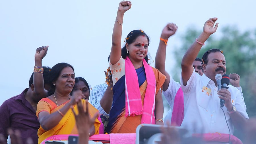 Telangana Rashtra Samithi’s Kalvakuntla Kavitha. Credits: DH Photo