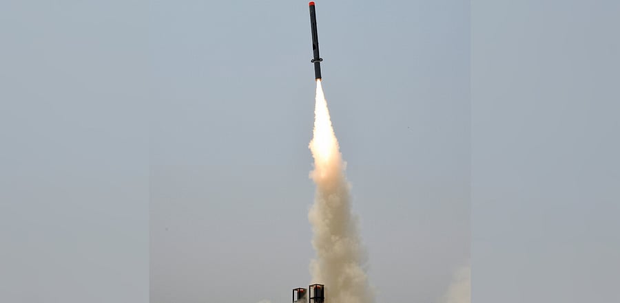 Defence Research & Development Organisation (DRDO) test fired indigenously designed & developed Long Range Sub-Sonic Cruise Missile 'Nirbhay' from the Integrated Test Range (ITR), at Chandipur, in Baleswar district, Monday, April 15, 2019. Credit: PTI File Photo