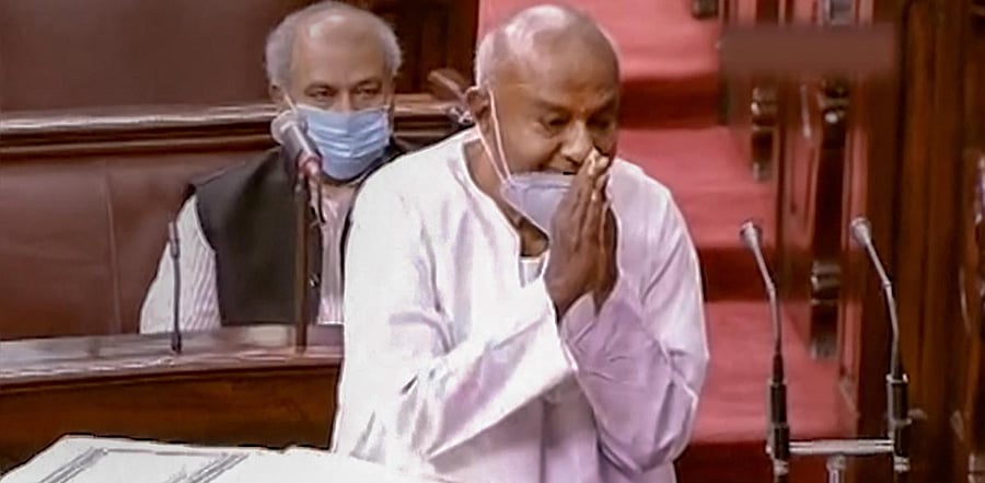 JD(S) supremo H D Deve Gowda.