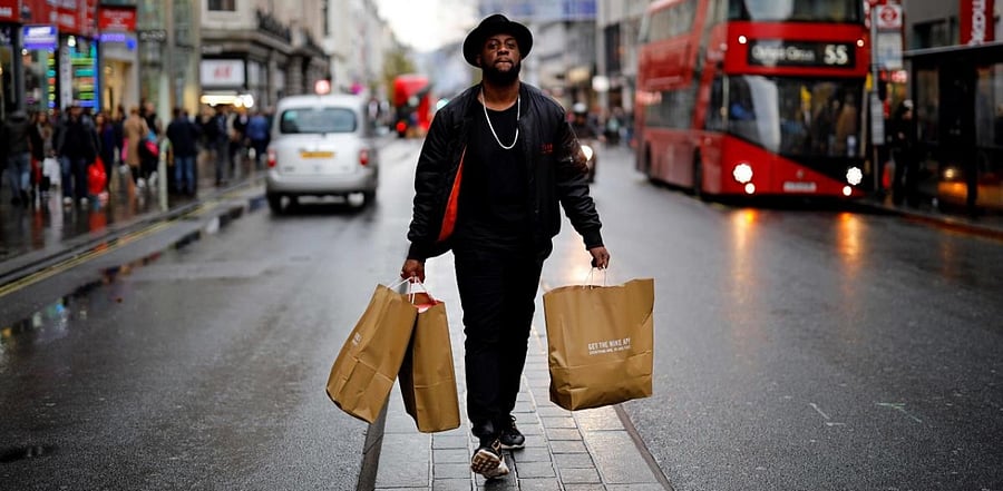 A separate survey from the British Retail Consortium also pointed to strong spending. Credit: AFP