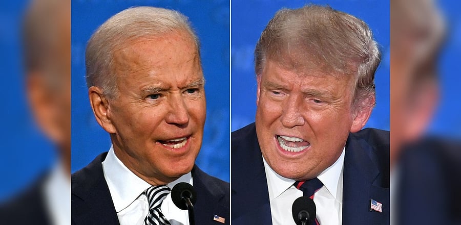 Democratic Presidential candidate and former US Vice President Joe Biden (L) and US President Donald Trump. Credit: AFP Photo