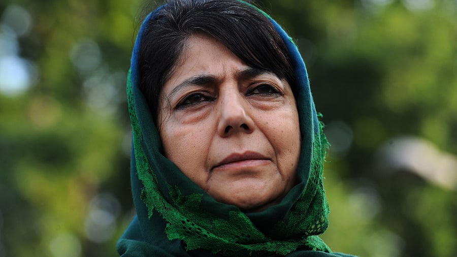 Leader of Kashmir's People's Democratic Party (PDP) Mehbooba Mufti. Credits: AFP Photo