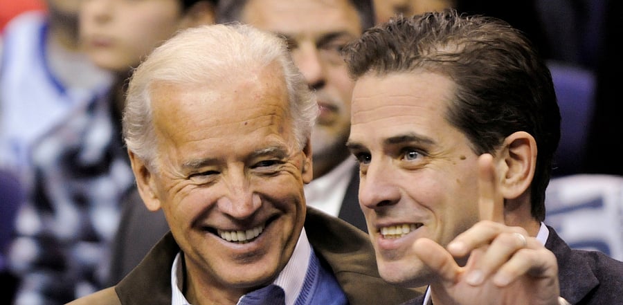 Joe Biden with son Hunter Biden. Credit: Reuters File Photo