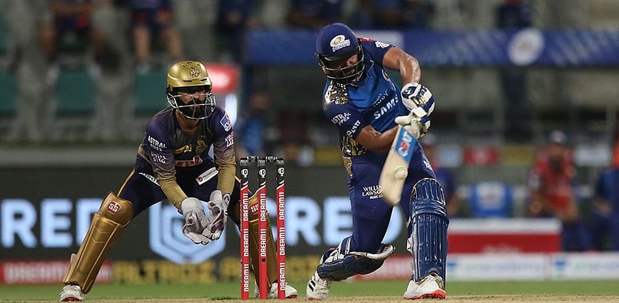The Mumbai Indians face the Kolkata Knight Riders in match 32 at Zayed Cricket Stadium in Abu Dhabi. Credit: iplt20.com, BCCI