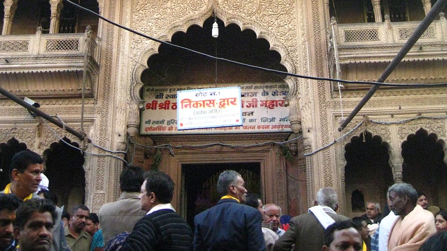 A view of the Banke Bihari temple in Mathura. Credit: Wikimedia commons.