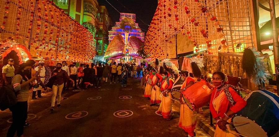 Durga Puja Pandal. Credit: PTI Photo
