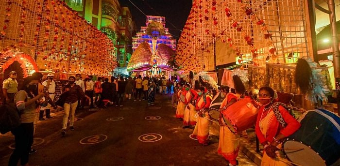 Durga Puja Pandal. Credit: PTI Photo