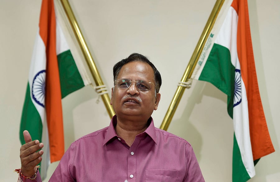 Delhi Health Minister and AAP leader Satyendar Kumar Jain. Credits: PTI Photo
