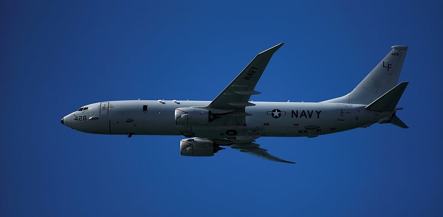 A Boeing P-8 Poseidon aircraft from the US Navy. Credit: Reuters Photo