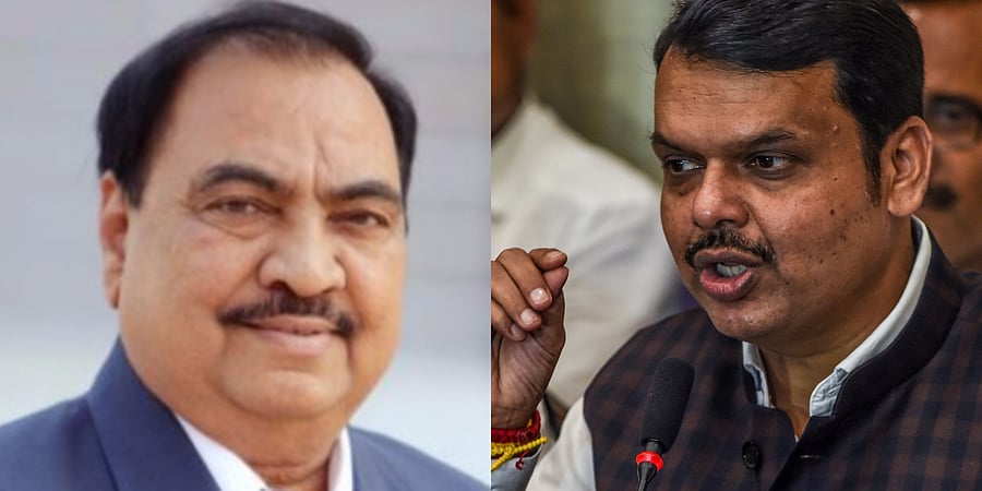 When asked whether Fadnavis was the only reason for his departure from BJP, he said: “Yes…of course." Credit: Twitter/ AFP