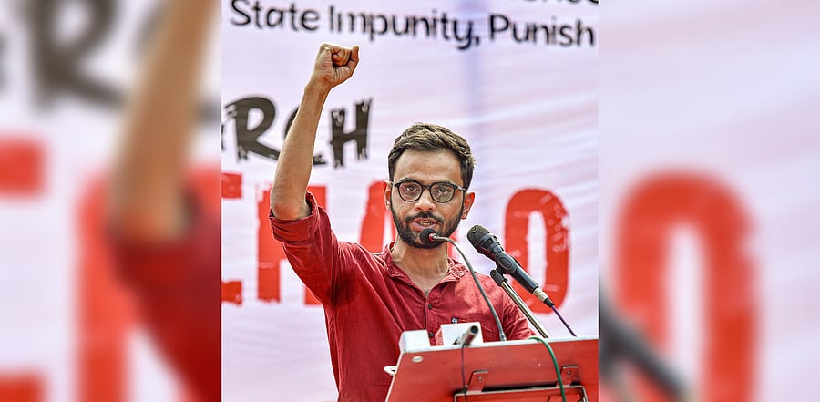 Former JNU student leader Umar Khalid. Credit: PTI Photo