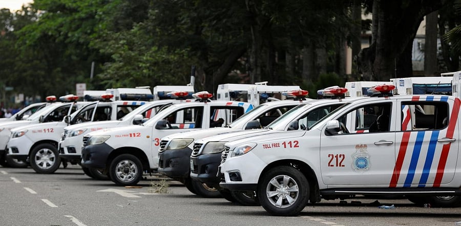 Earlier defiant protesters at the scene had sung the national anthem and pledged to remain out on the streets despite the stay-at-home order. Credit: Reuters Photo