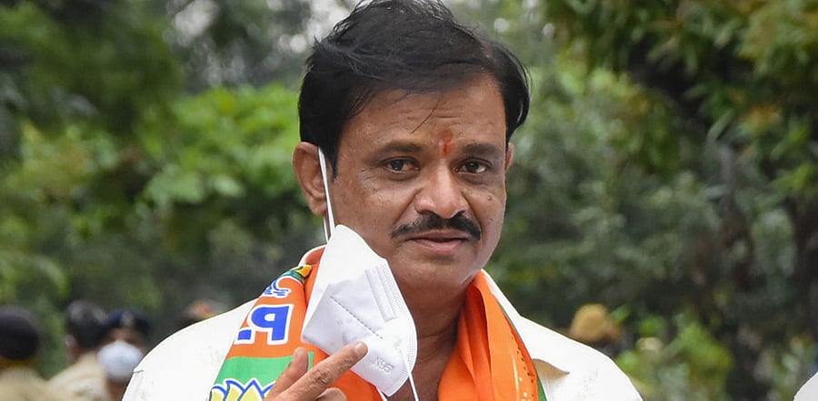 Bengaluru BJP candidate Munirathna Naidu. Credit: PTI Photo