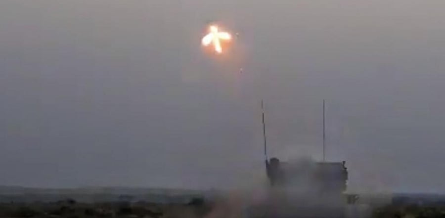 Final user trial of 3rd generation Anti Tank Guided Missile (ATGM) NAG carried out from Pokhran range, in Jaisalmer district. The missile was integrated with the actual warhead and a tank target was kept at designated range. Credit: PTI.