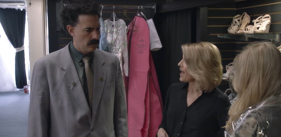 A still from 'Borat Subsequent Moviefilm'. Credit: YouTube.